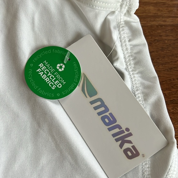 NWT Marika white lightweight athletic workout tank top - Picture 2 of 8